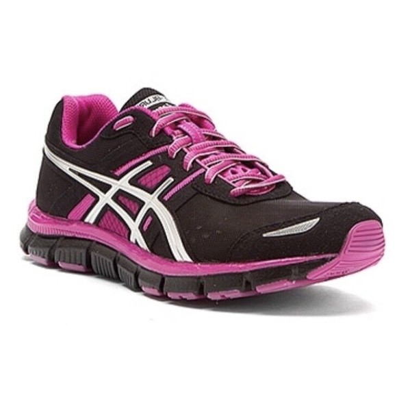 ASICS GEL-BLUR33 ハローキティ柄 黒/ピンク 24.5センチ ASICS GEL-BLUR33 ハローキティ柄 黒/ピンク 24.5センチ